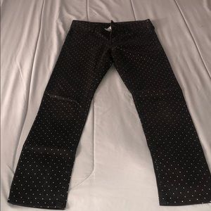 Black and White Polka Dot Dress Pants